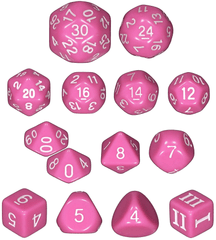 DCC Dungeon Crawl Classics Dice Set - Opaque Pink 14pc
